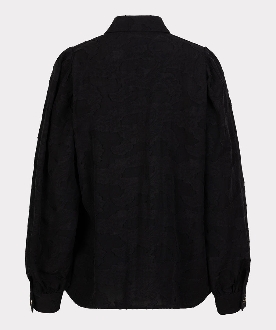 Flower Jacquard Blouse by EsQualo Blouse EsQualo