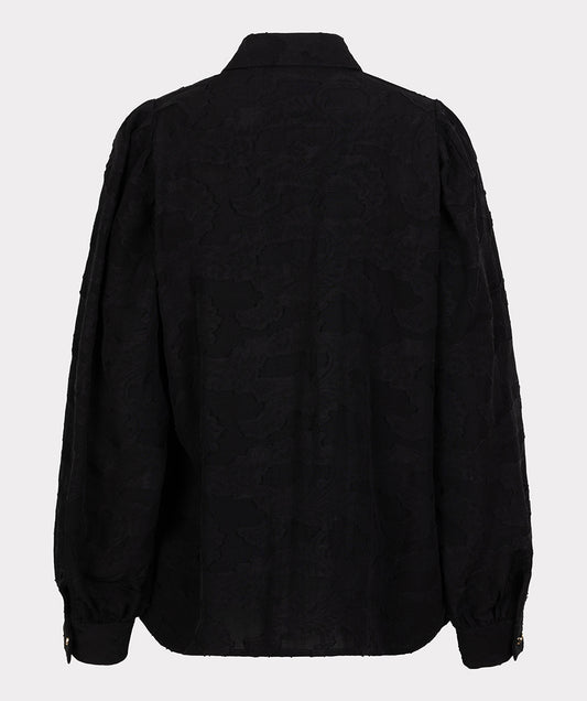 Flower Jacquard Blouse by EsQualo Blouse EsQualo