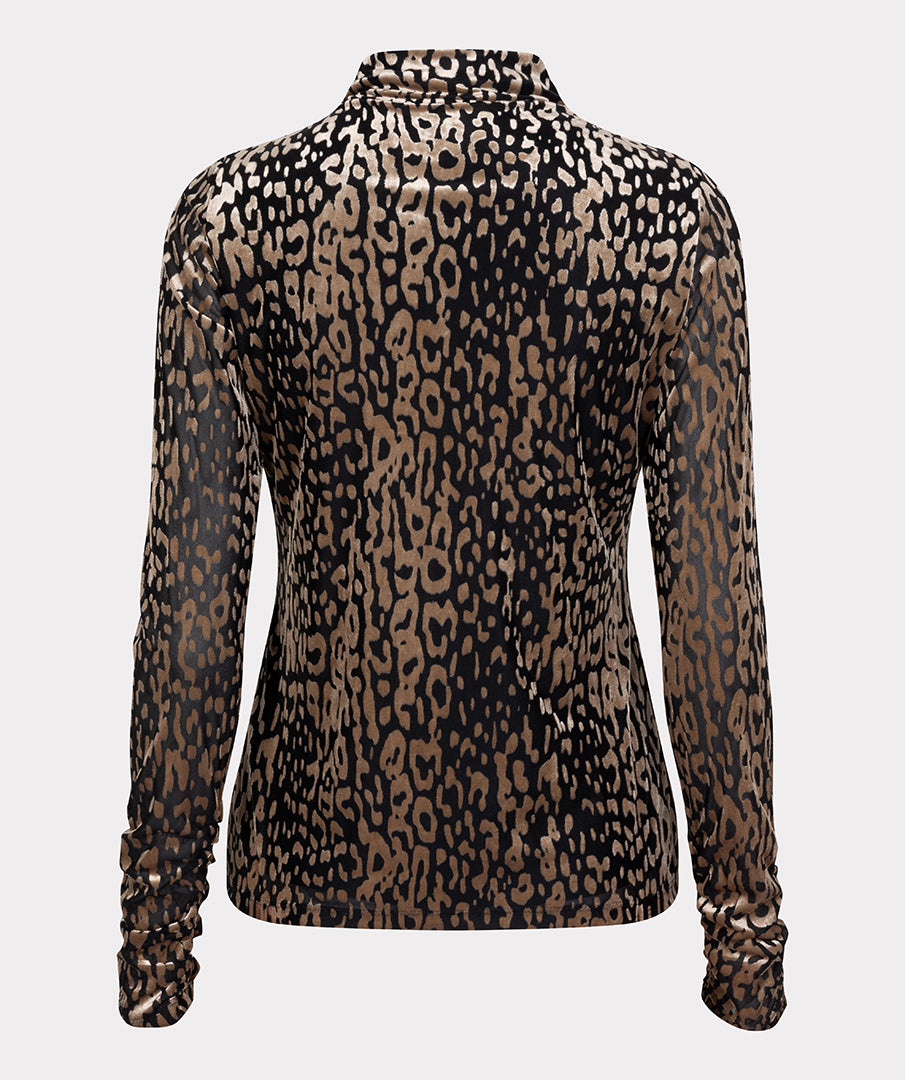 Top Ruching Leopard by EsQualo Maison Khloe