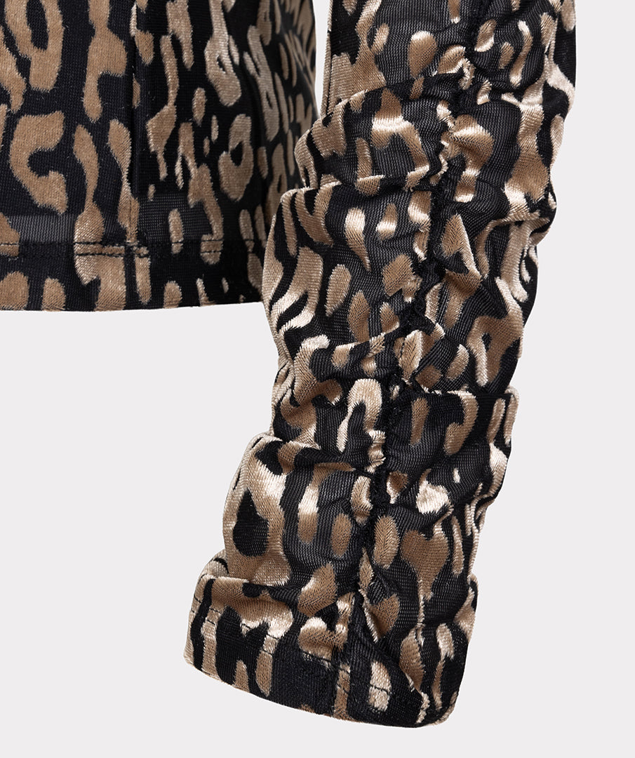 Top Ruching Leopard by EsQualo Maison Khloe