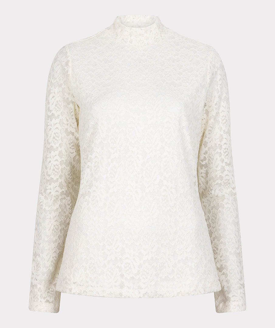 Lace Lurex Stretch Top by EsQualo Blouse EsQualo