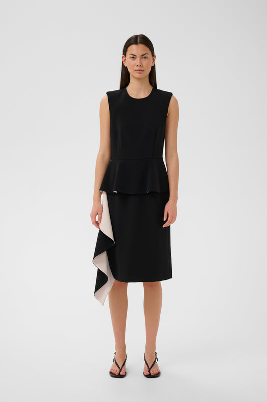 Charleene Fest Flounce Dress by InWear in Black — Lookbook Front (400)