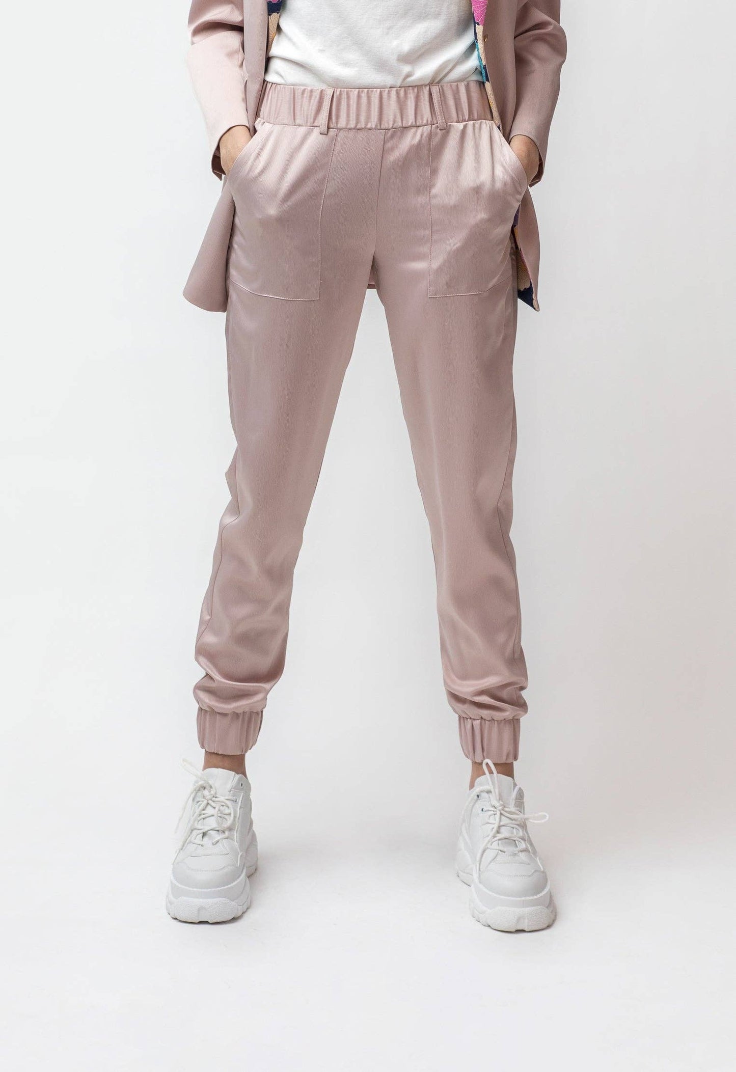 Kujaku Satin Joggers by Monarque