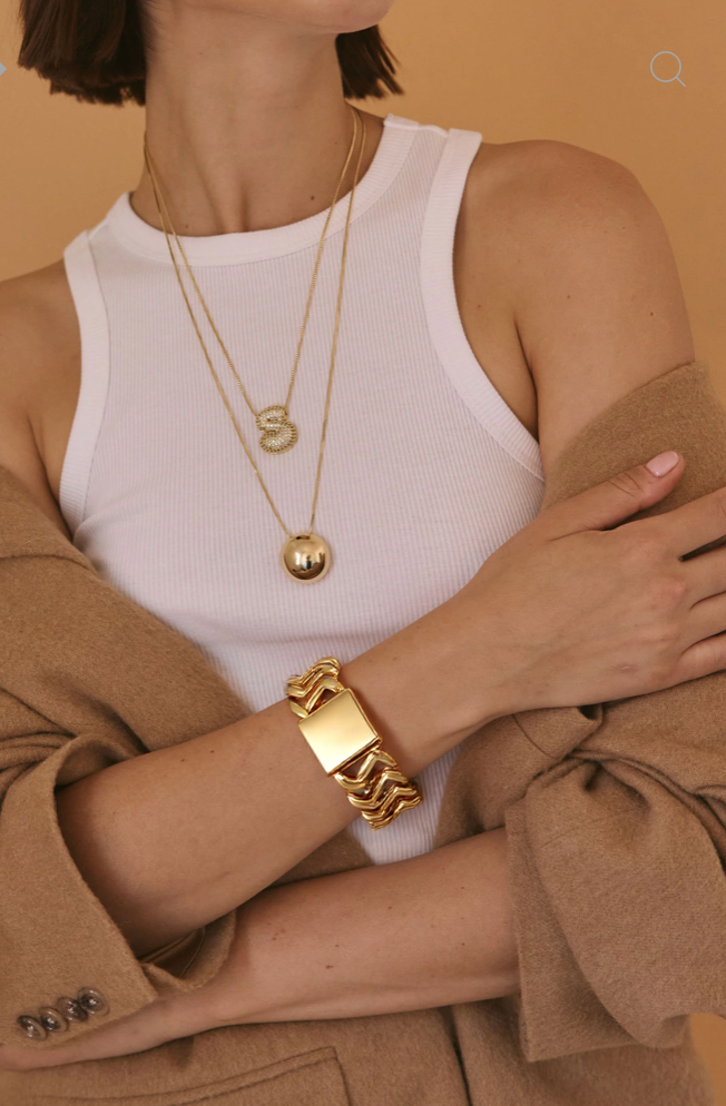 Chloe Chunky Chain Cuff Bracelet by HoopLa Jewelry HoopLa