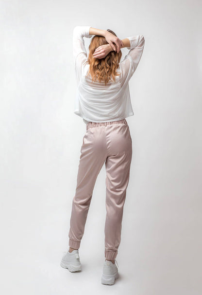 Kujaku Satin Joggers by Monarque