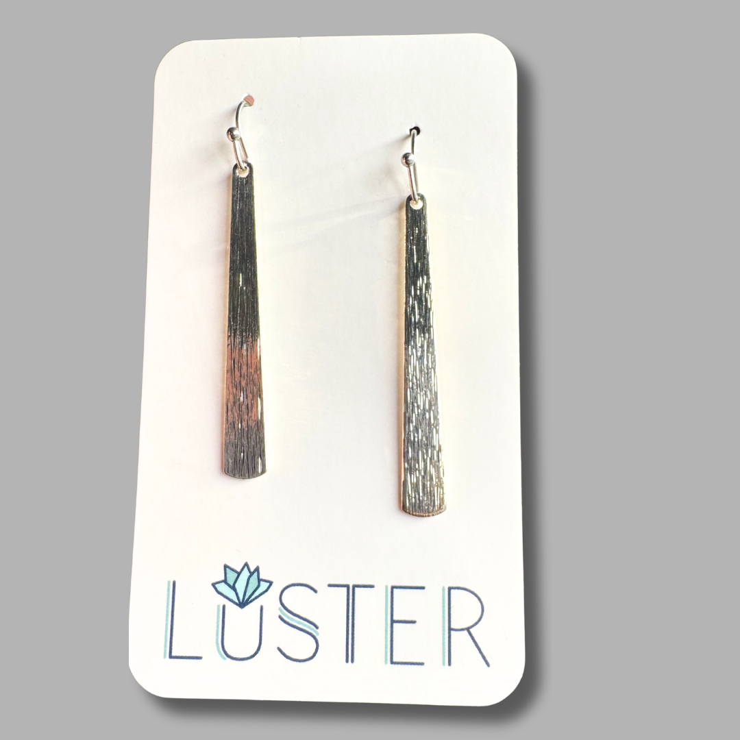 Silver Drop Everyday Earrings by Luster Jewelry LUSTER