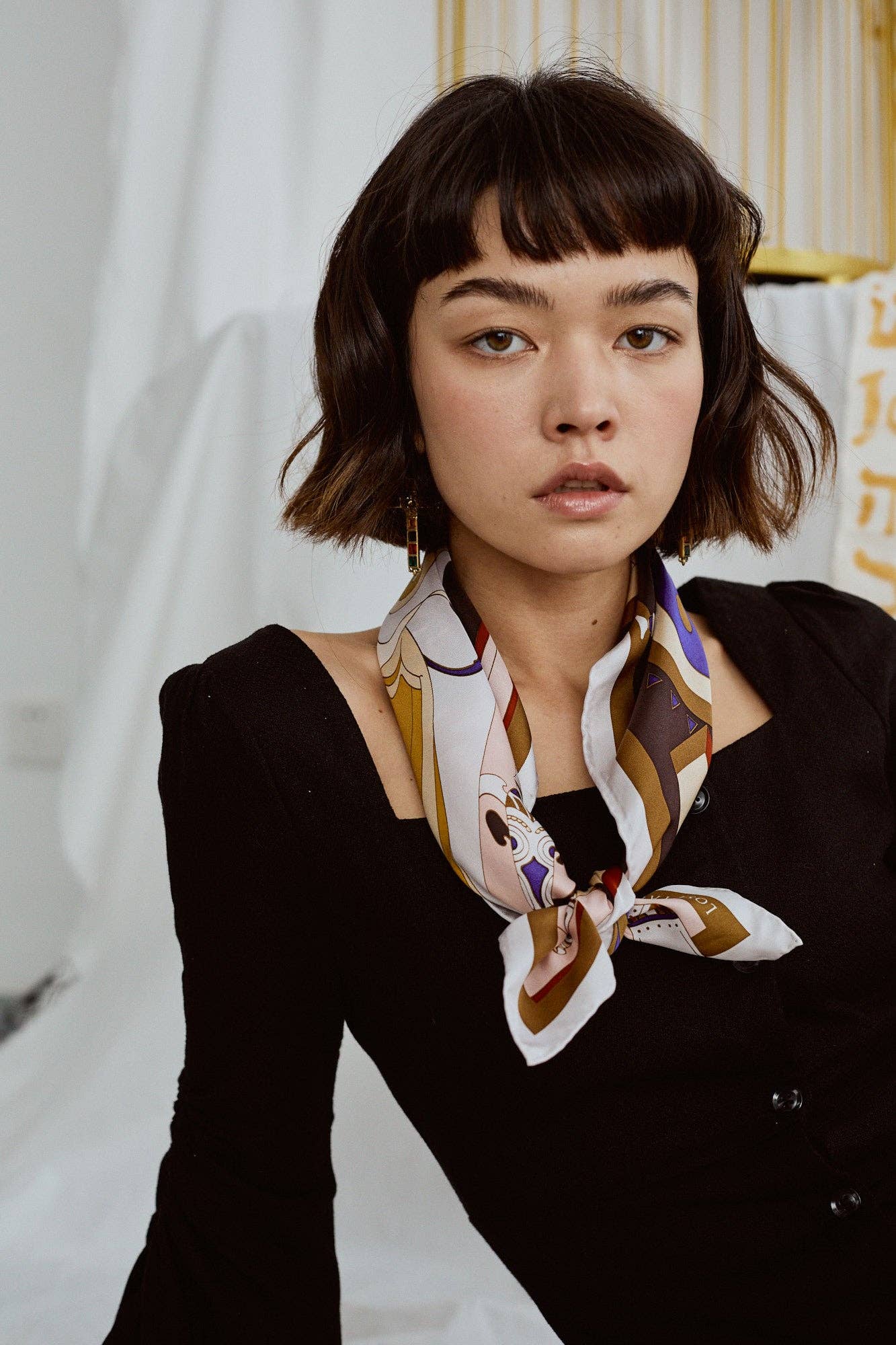 Bandana Silk Scarf by Lost Pattern NYC - "The Kiss" Accessories Lost Pattern NYC