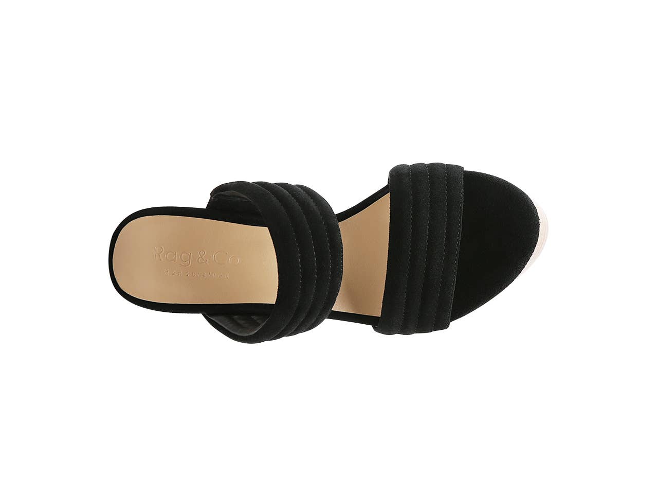 Slip-On Suede Block Heeled Sandal