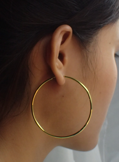 Thick and Bossy 14K Hoops by Hoopla