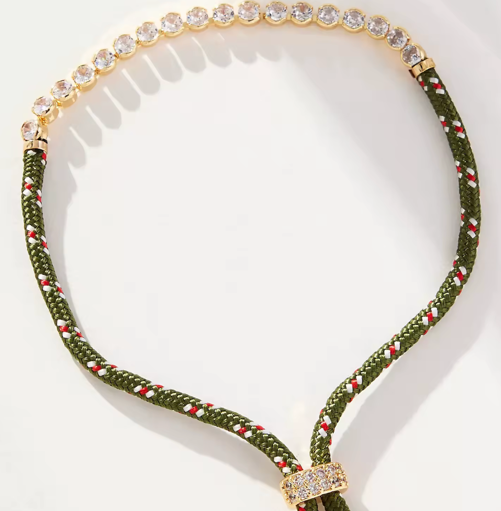 Colourful Cord Tennis Bracelet by HoopLa Bracelet HoopLa Moss