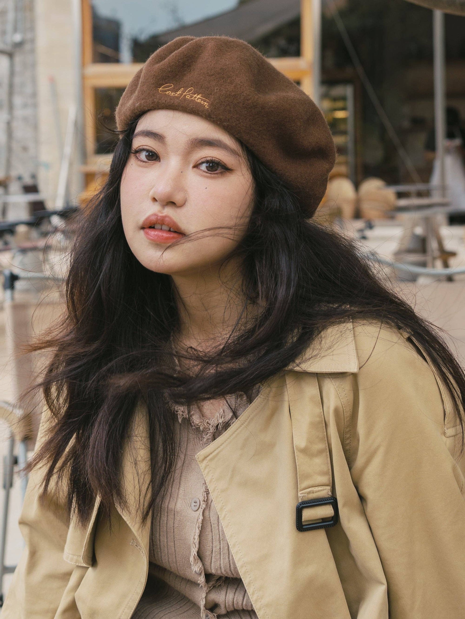 Wool Beret by Lost Pattern NYC - Chestnut Accessories Lost Pattern NYC