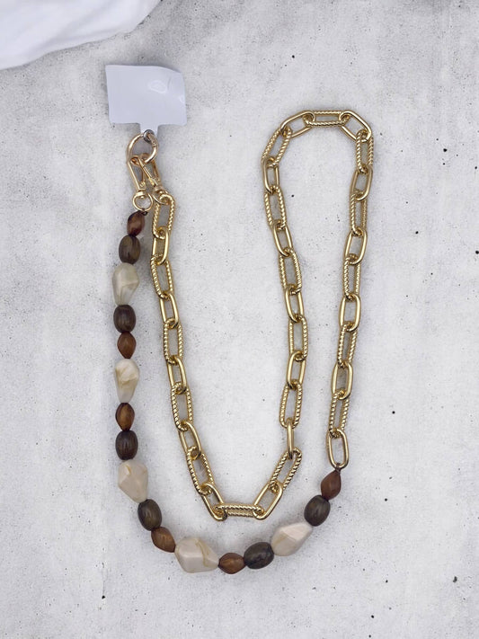 Phone Chain Tech Access BYREN | ÉLINE L'ATELIER Beige