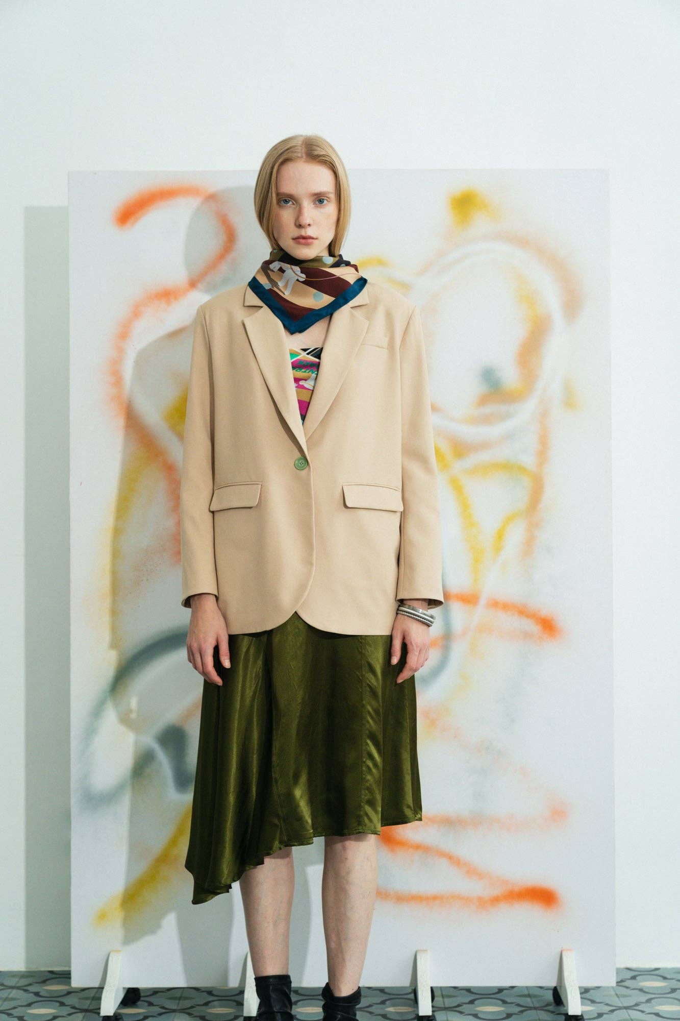 Silk Bandana by Lost Pattern NYC - Coffee Accessories Lost Pattern NYC