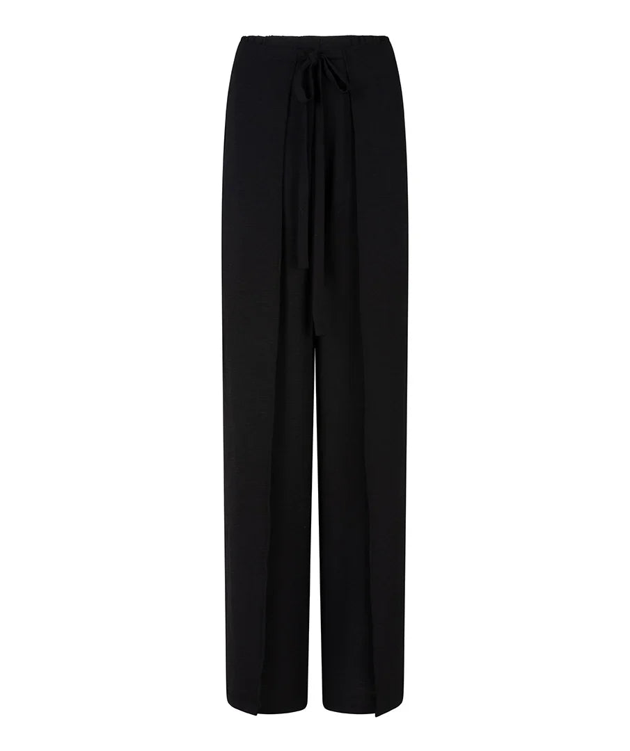 Wide Trouser Crinkle by EsQualo Trouser EsQualo Black