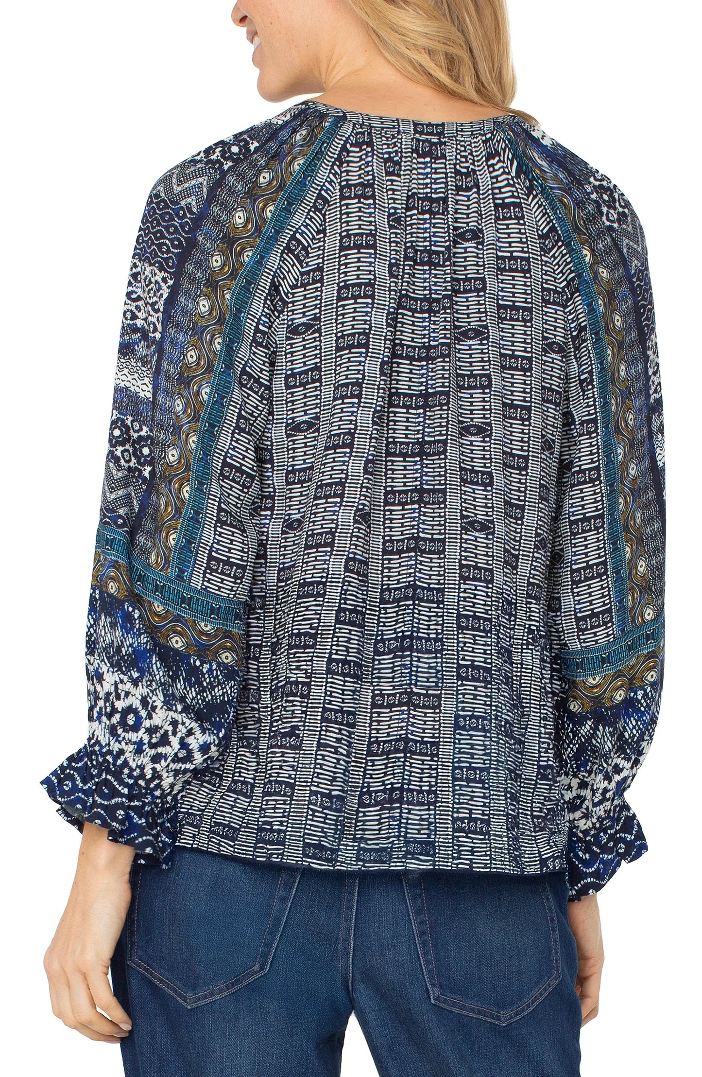V-neck Blouse Printed by Liverpool Tops Liverpool