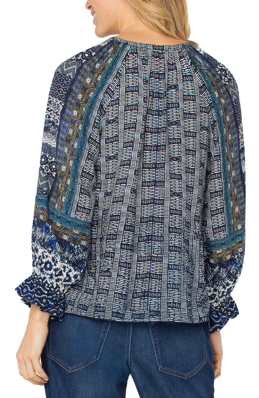V-neck Blouse Printed by Liverpool Tops Liverpool