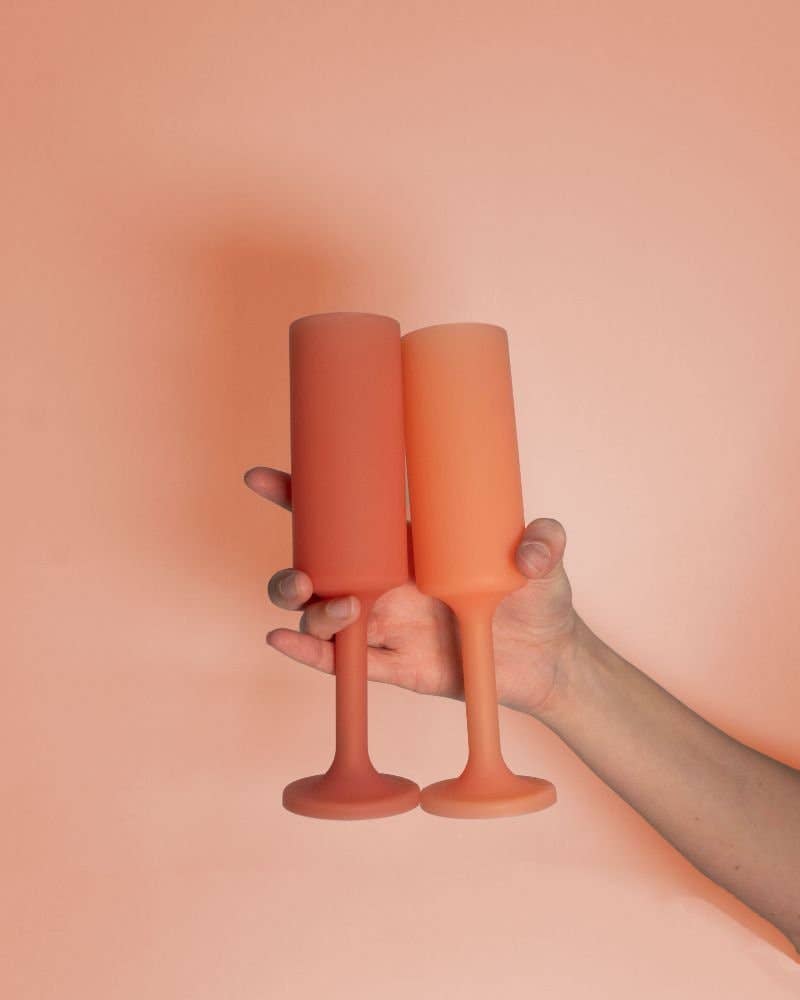 porter green | canada - Terra + peach | seff | silicone unbreakable champagne flute Mugs & Drinkware porter green | canada