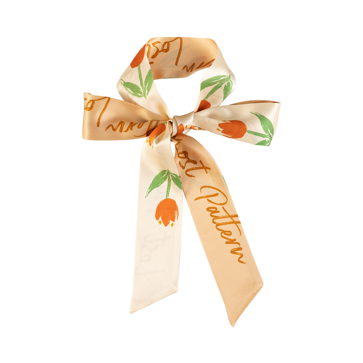 Tulip Silk Skinny Scarf by Lost Pattern NYC