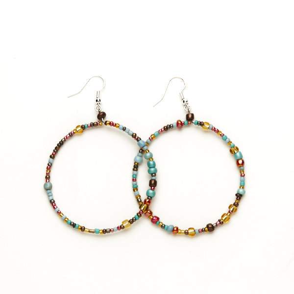 Hoop Beaded Earrings