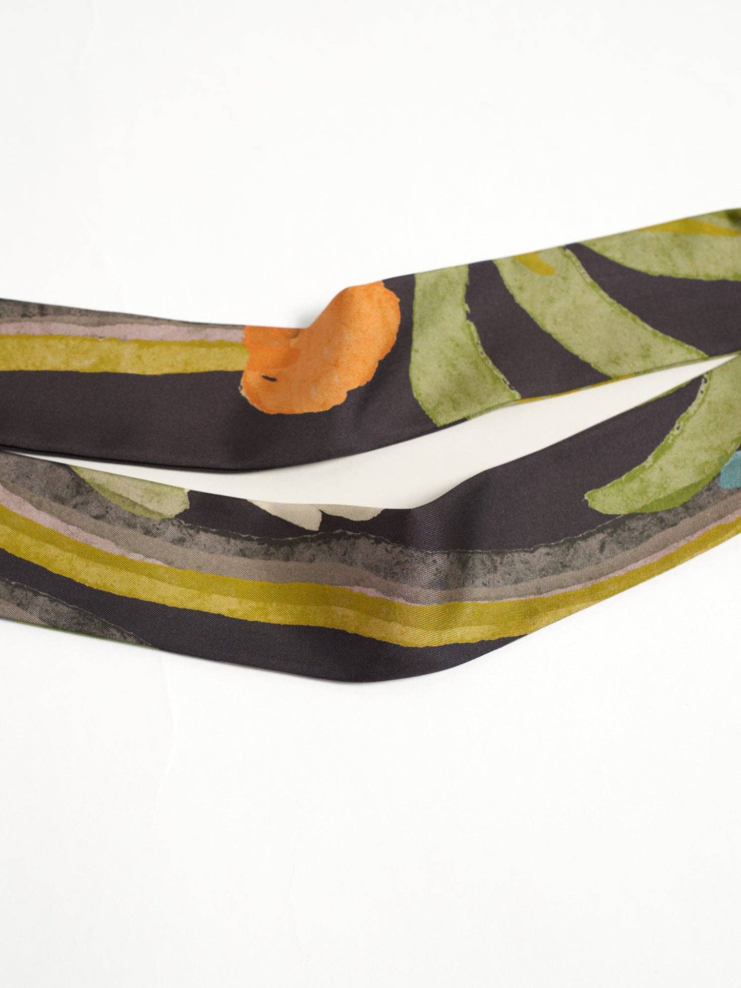 Silk Twill Skinny Scarf by Lost Pattern Accessories Lost Pattern NYC