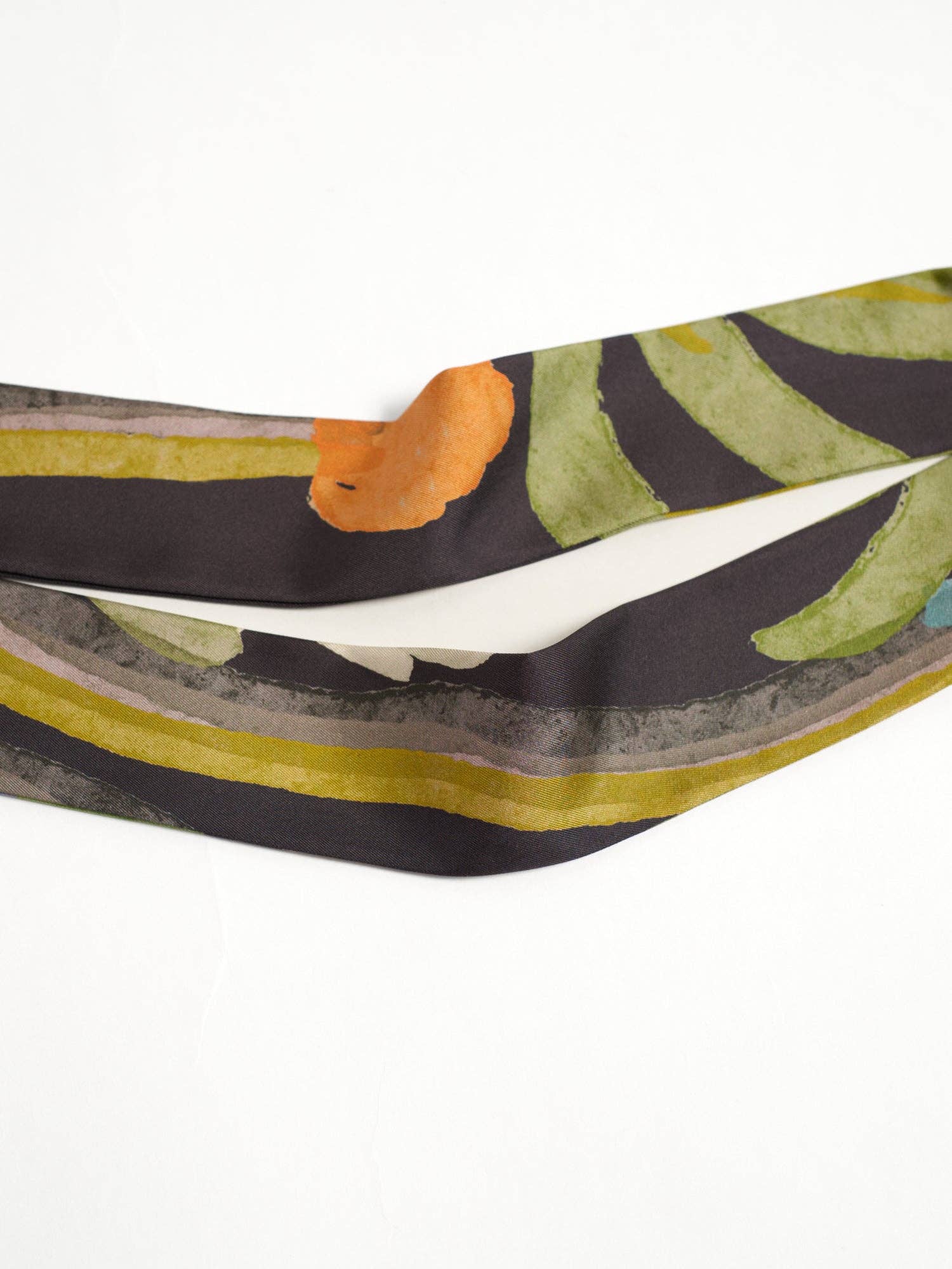 Silk Twill Skinny Scarf by Lost Pattern Accessories Lost Pattern NYC