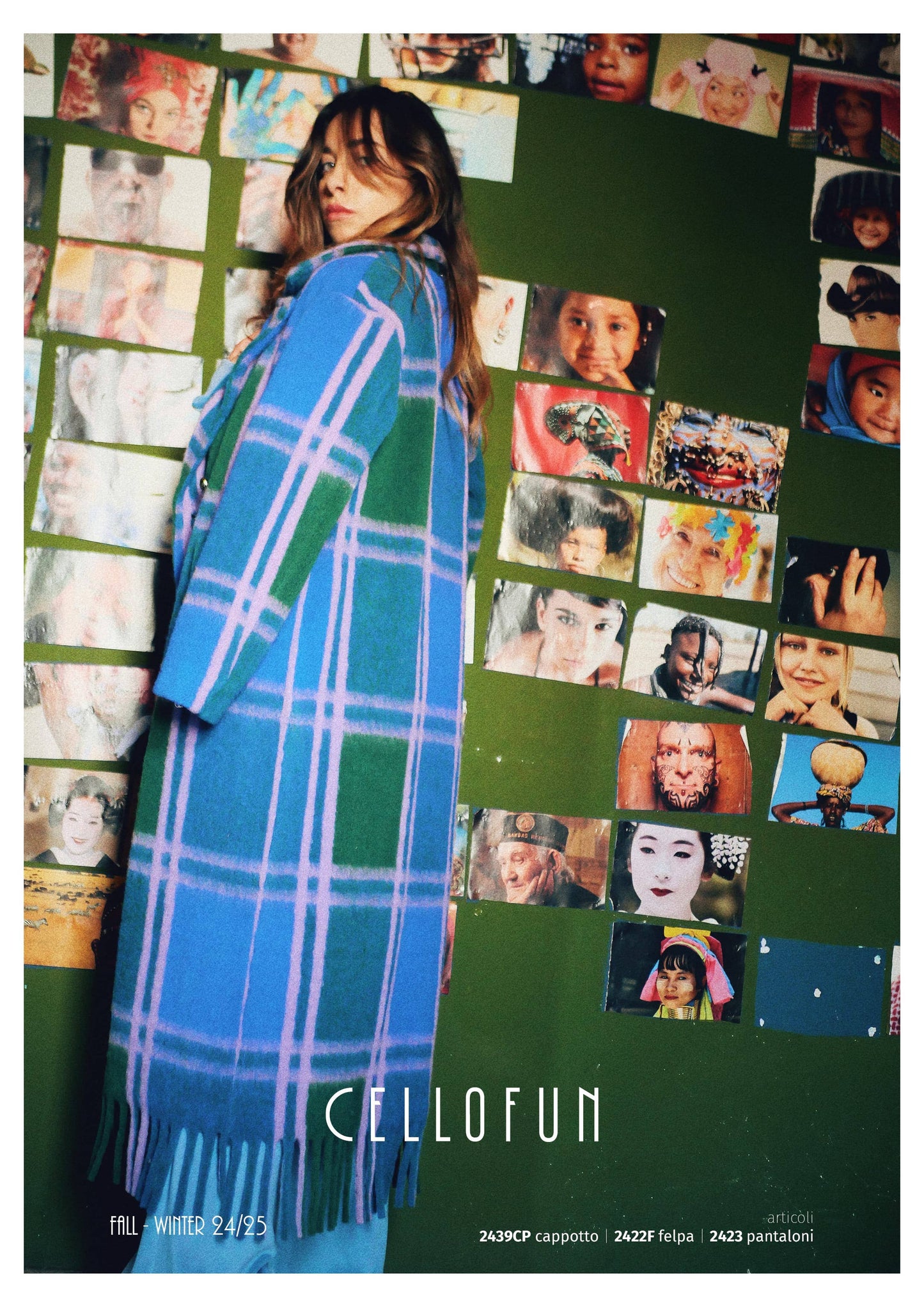 Fantasy Plaid Coat by Cellofun