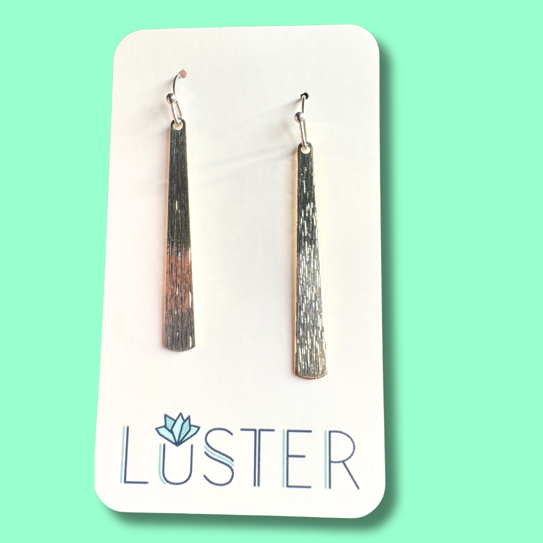 Silver Drop Everyday Earrings by Luster Jewelry LUSTER