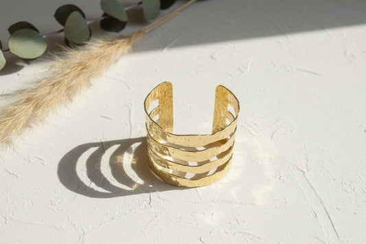 Four Bar Gold SS Cuff by Susie Blue Jewelry Suzie Blue Canada