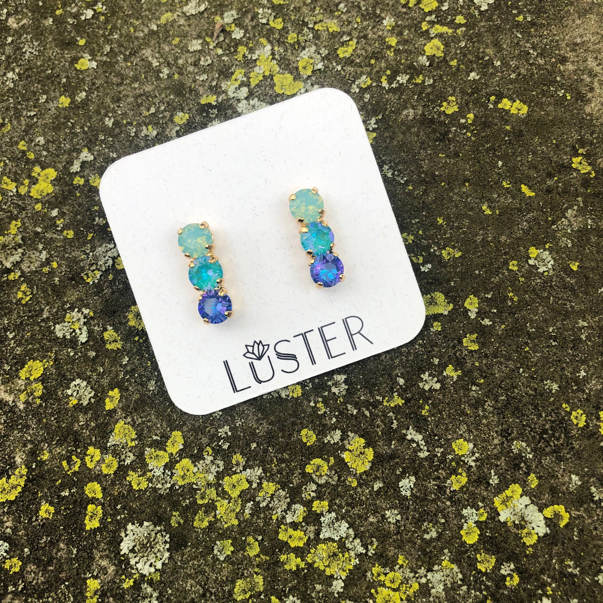 Trio Swarovski Crystal Earrings by Luster Jewelry LUSTER