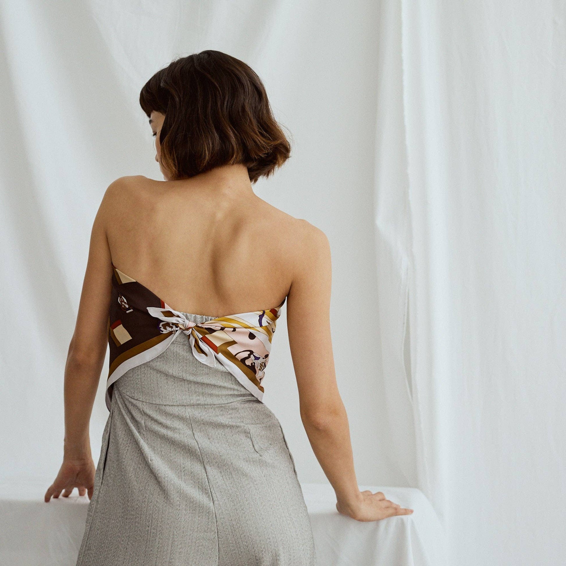 Bandana Silk Scarf by Lost Pattern NYC - "The Kiss" Accessories Lost Pattern NYC