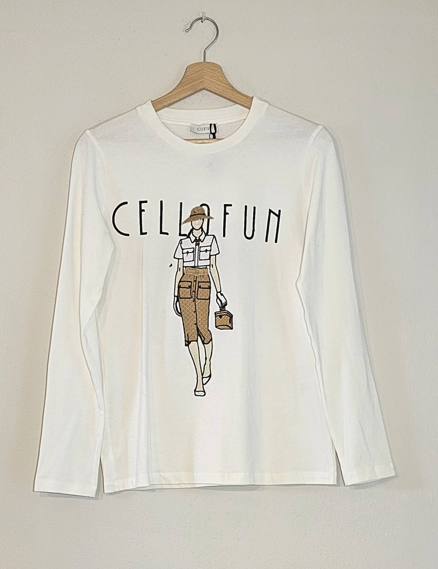 Long Sleeve Embroidered T by Cellofun