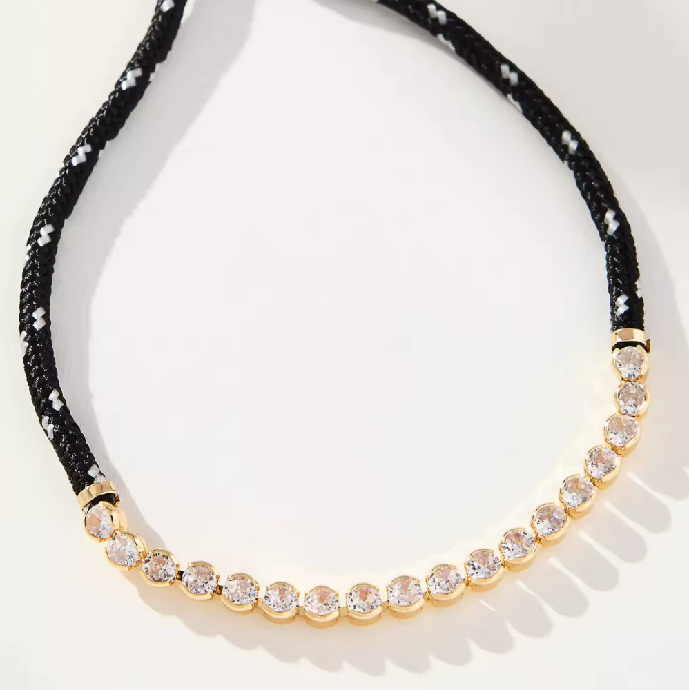 Colourful Cord Tennis Bracelet by HoopLa Bracelet HoopLa Black