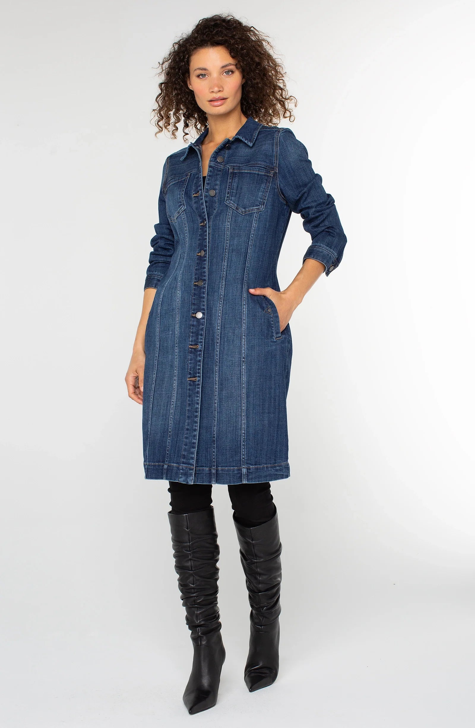 Longline Denim Jacket\Dress by Liverpool Dress Liverpool