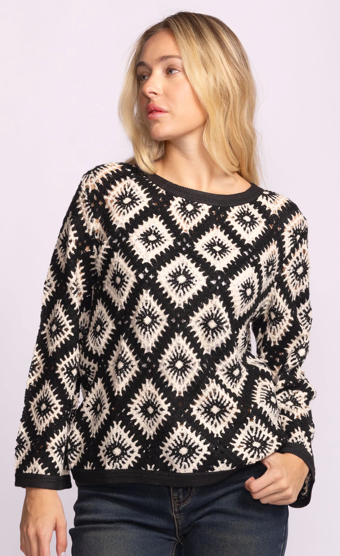 Dina Sweater by Pink Martini Knitwear Pink Martini Black