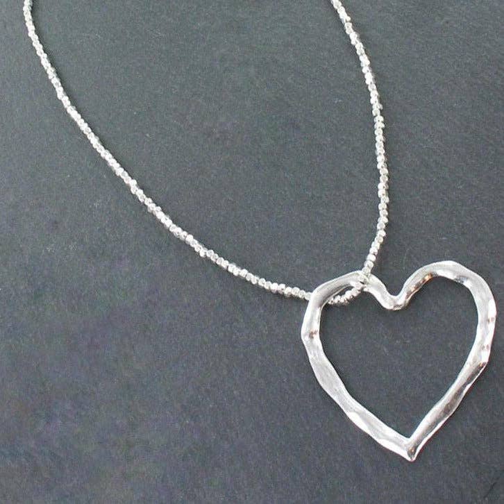 Open Heart Necklace Silver Plate by Susie Blue Jewelry Suzie Blue Canada