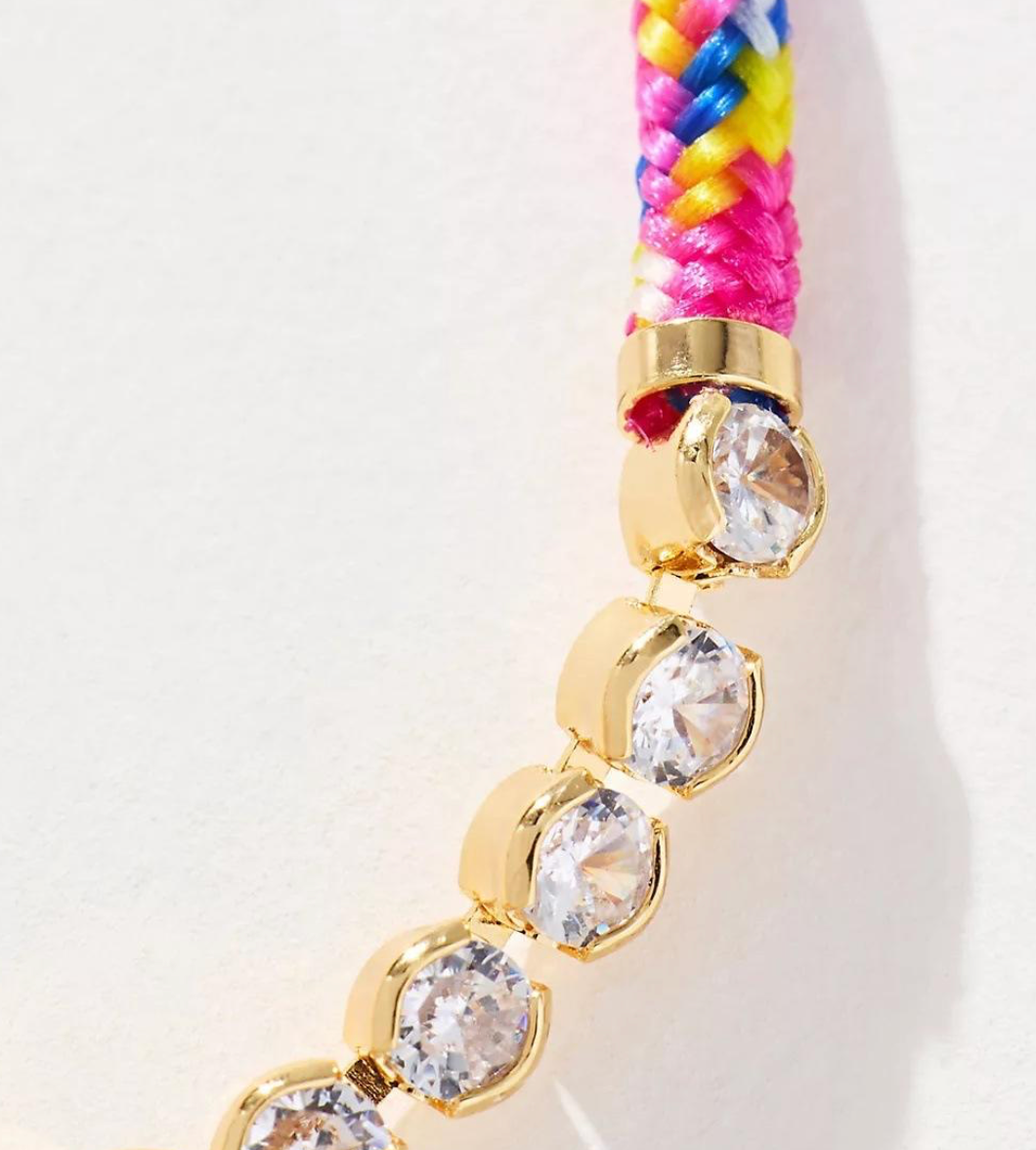 Colourful Cord Tennis Bracelet by HoopLa Bracelet HoopLa