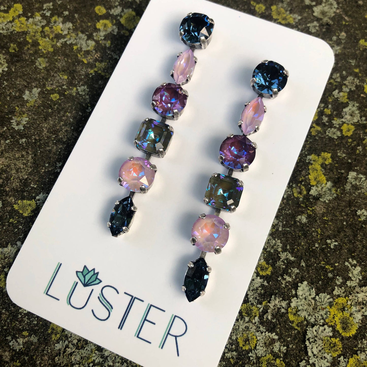 Swarovski Crystal Dangle Statement Earrings