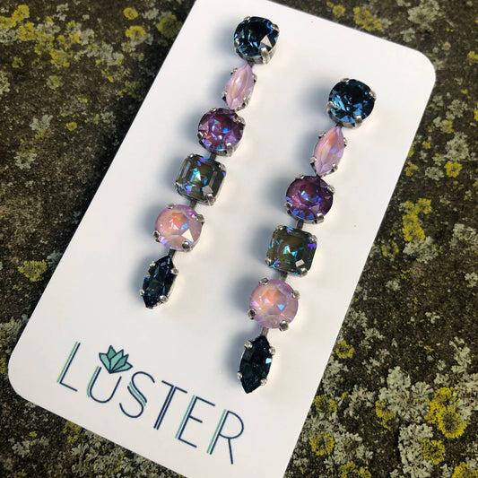 Swarovski Crystal Dangle Statement Earrings