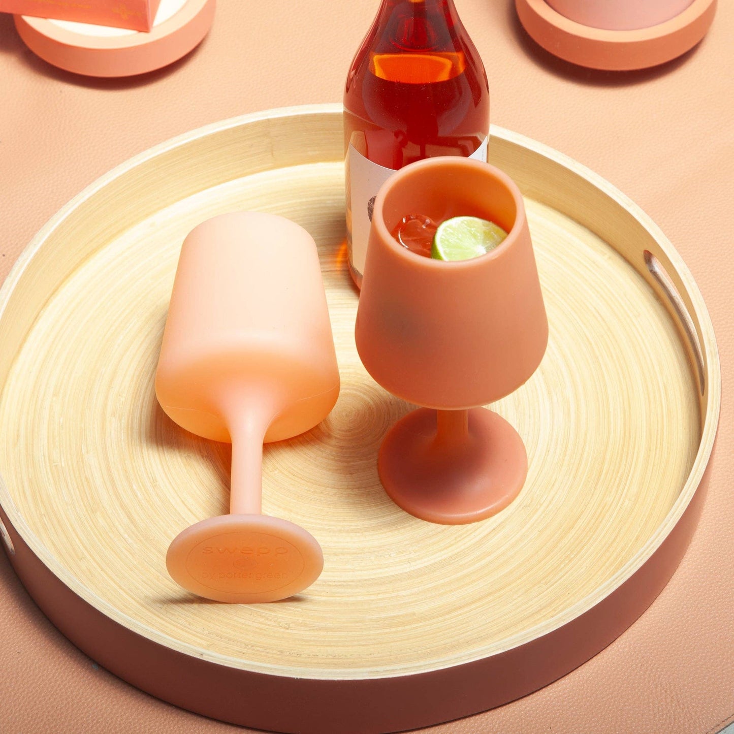 porter green | canada - Terra + peach | swepp | silicone unbreakable wine glasses Mugs & Drinkware porter green | canada