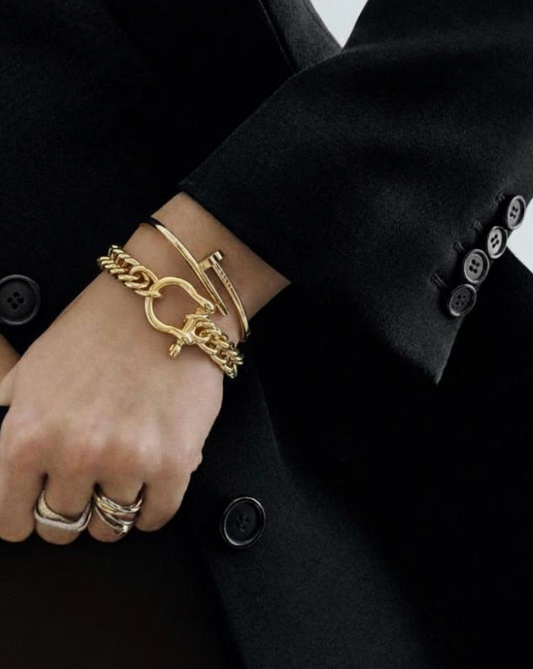 Horse Bit Carabiner Cuban Bracelet Bracelet HoopLa Style