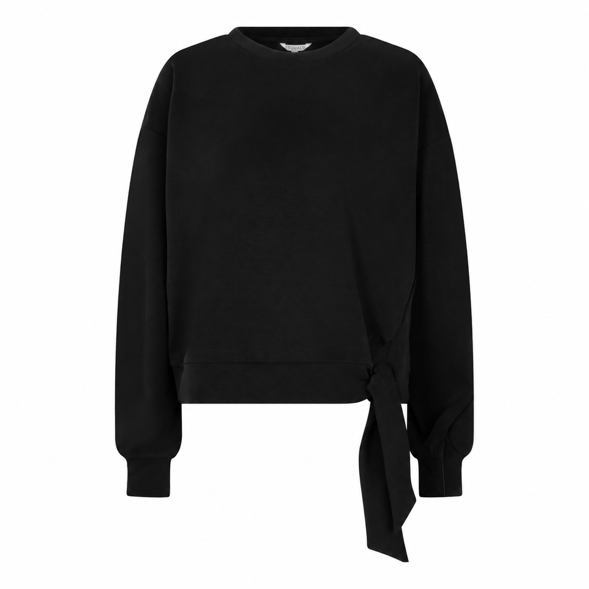 Modal Knot-Detail Sweater by EsQualo in Black | Maison Khloe
