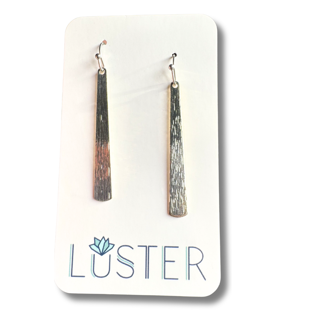 Silver Drop Everyday Earrings by Luster Jewelry LUSTER