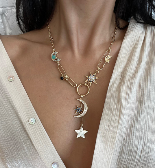 Celestial Charm Necklace by Hoopla Jewelry HoopLa