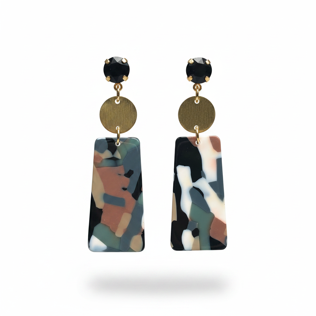 Trapezoid Acrylic Earrings by Luster Jewelry LUSTER