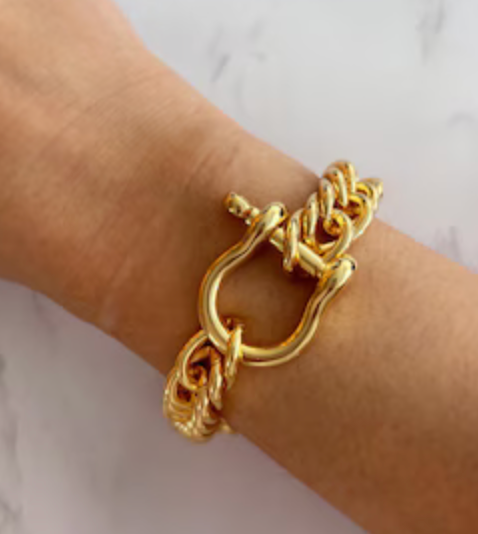 Horse Bit Carabiner Cuban Bracelet Bracelet HoopLa Style
