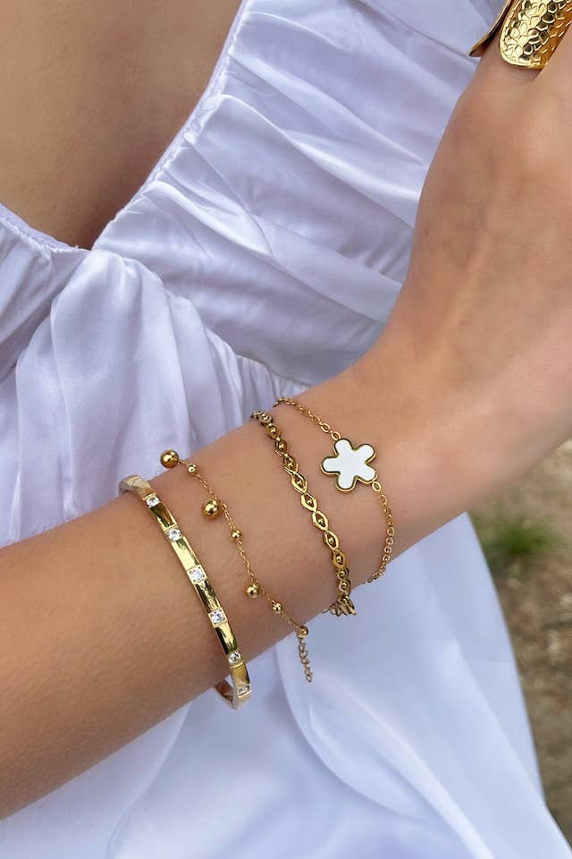 Rhinestone Bangle Bracelet Accessories BYREN | ÉLINE L'ATELIER