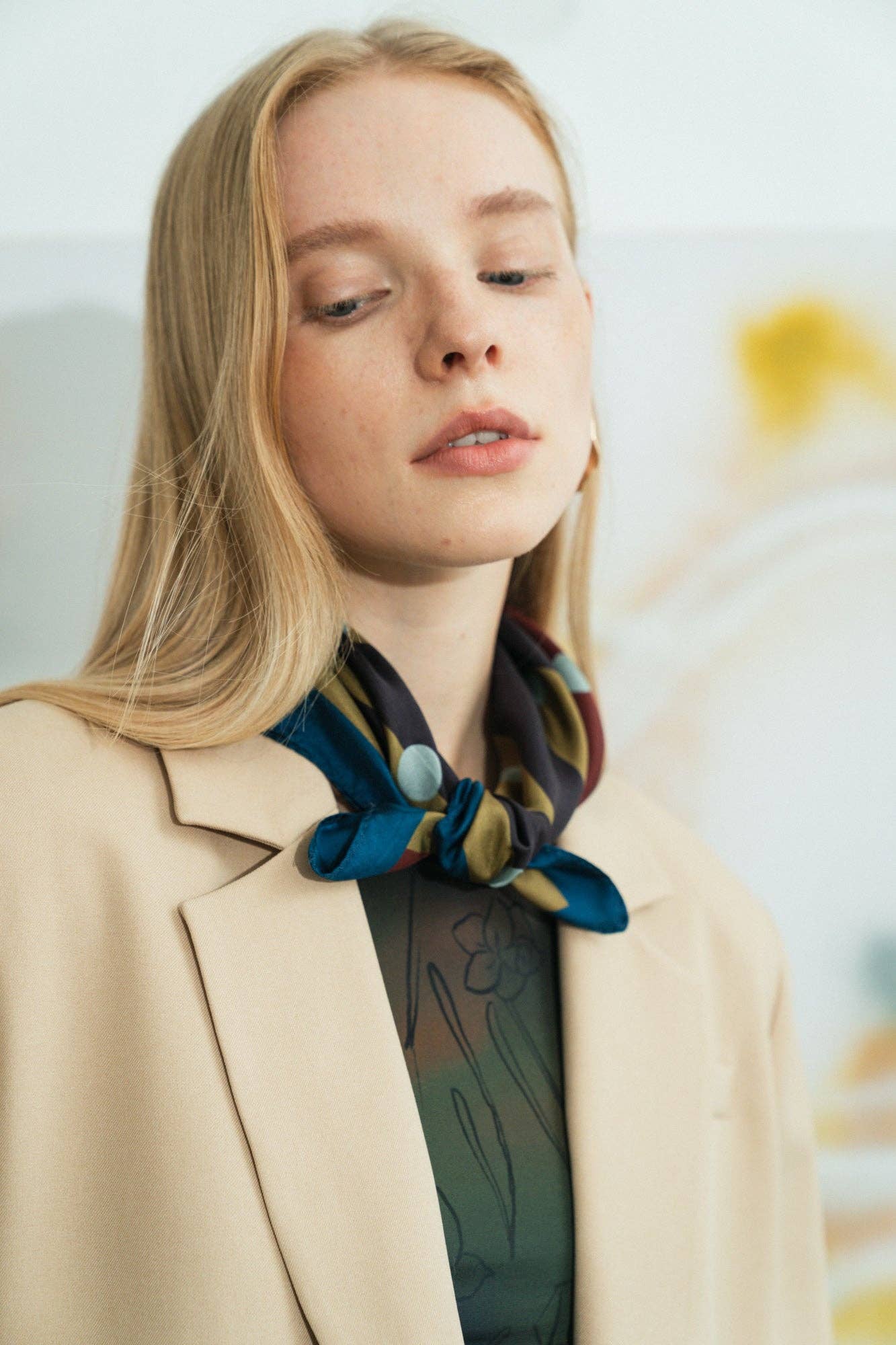 Silk Bandana by Lost Pattern NYC - Coffee Accessories Lost Pattern NYC