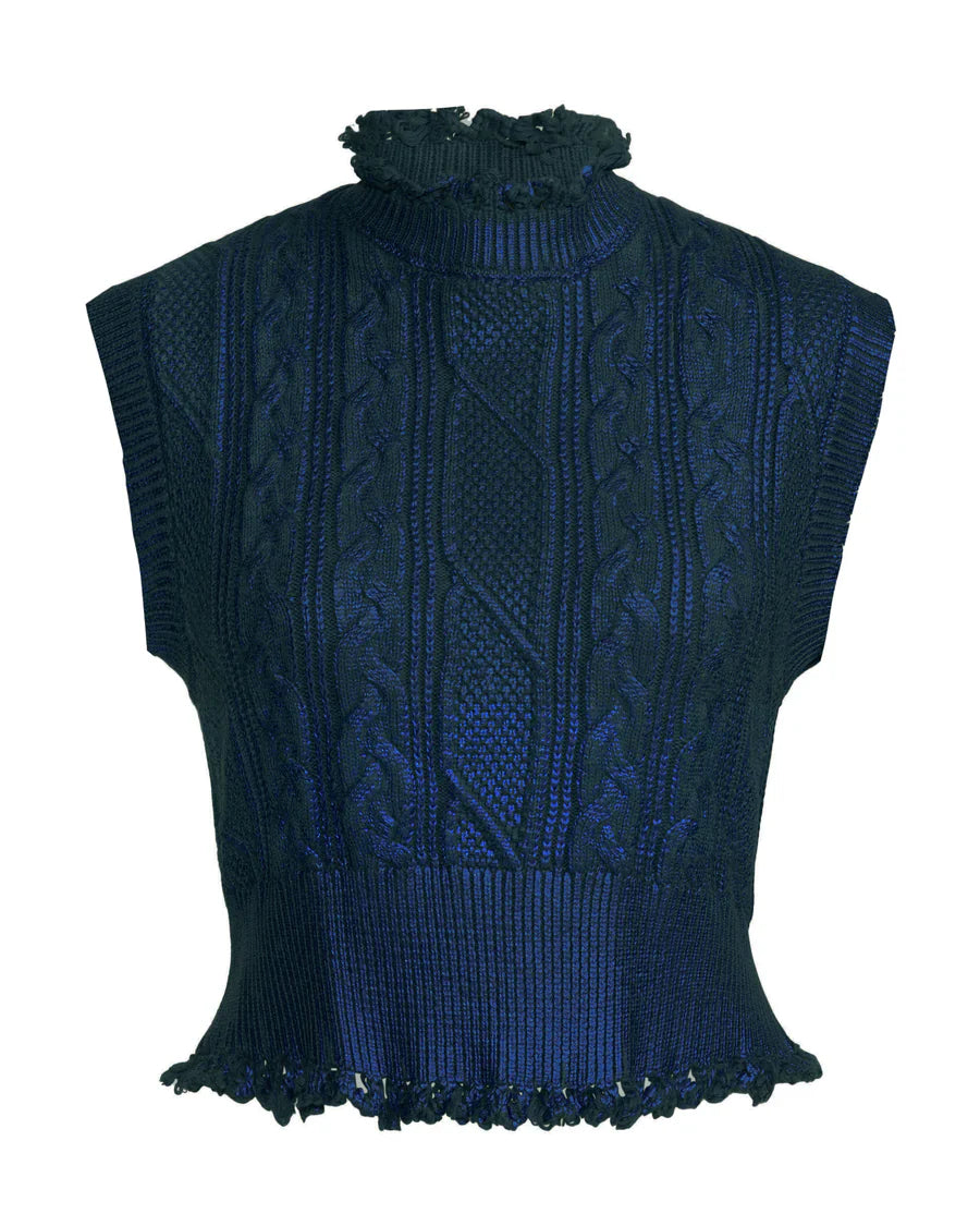 Shimmer Vest by Hilary MacMillan Sweater Hilary MacMillan Navy
