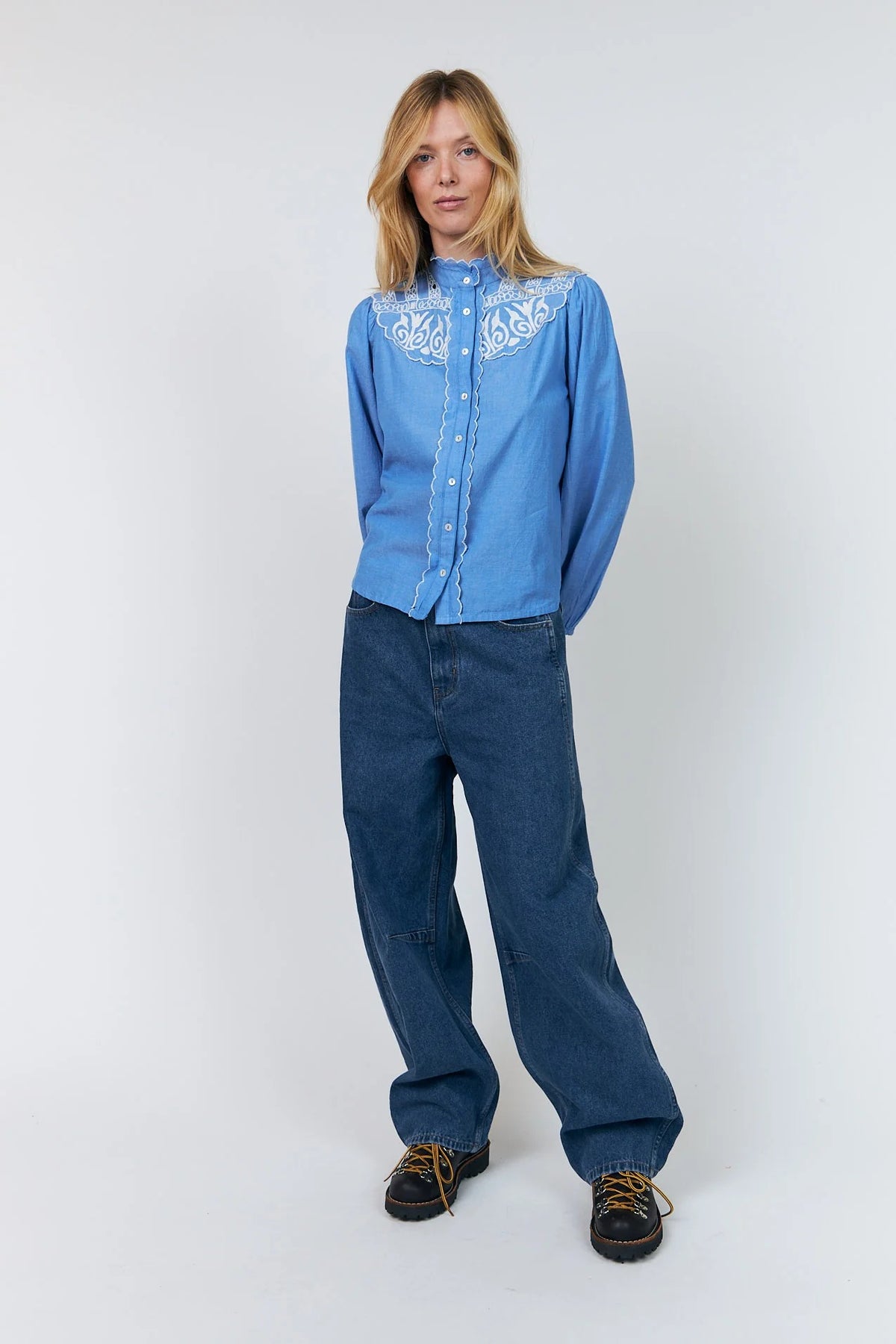 LiaLL Embroidered Shirt by Lolly's Laundry Tops LOLLYS LAUNDRY