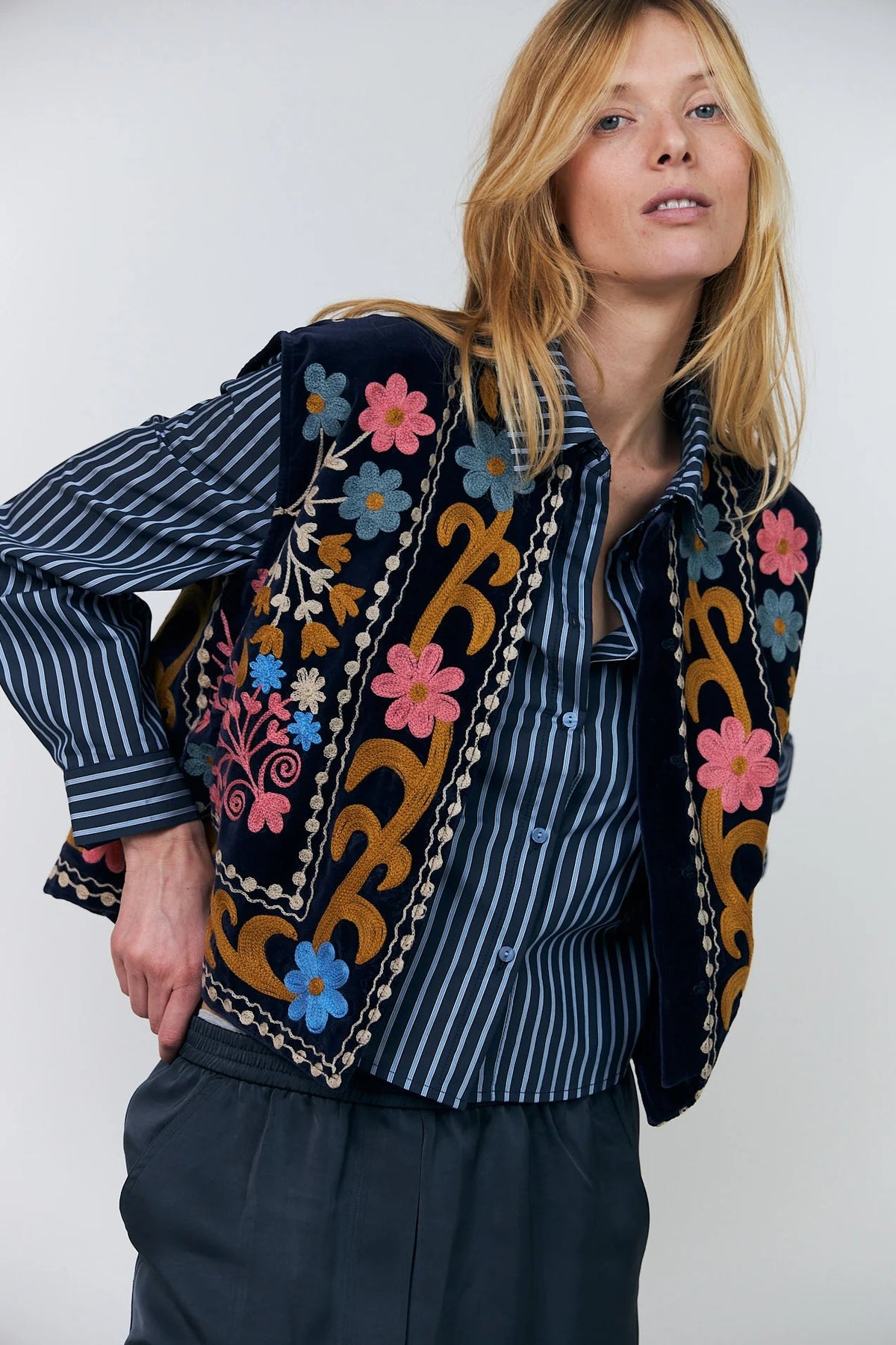 BinLL Vest by Lolly's Laundry Outerwear LOLLYS LAUNDRY Blue